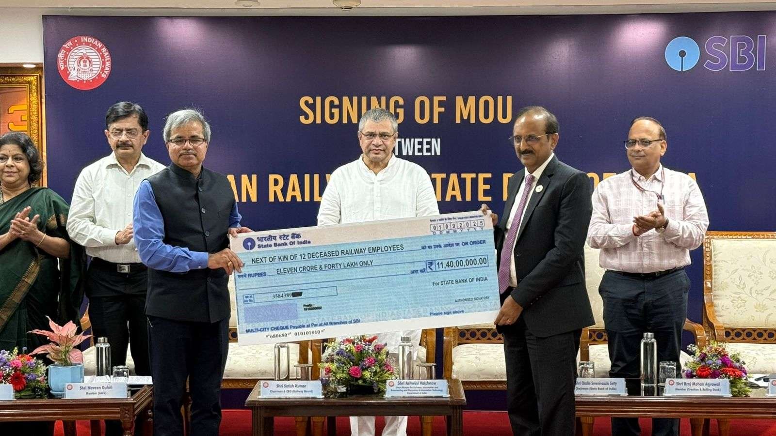 भारतीय रेल और SBI के बीच ऐतिहासिक समझौता: रेलकर्मियों को मिलेगा 1 करोड़ तक का निःशुल्क बीमा कवर