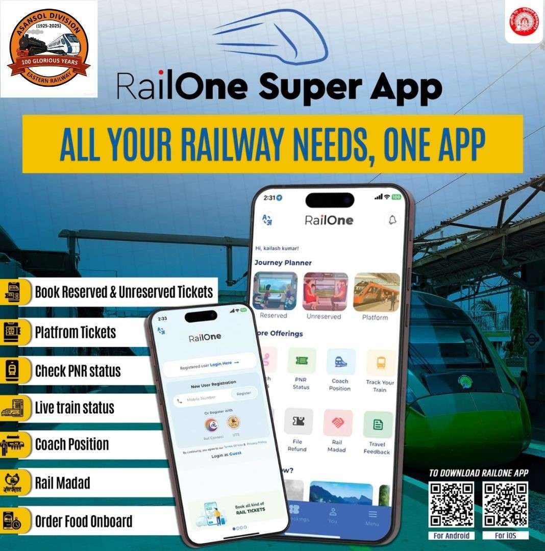 ‘রেলওয়ান’ অ্যাপ এখন হাতের মুঠোয় — বুকিং, ট্র্যাকিং, খাবার অর্ডার সব একসঙ্গে!